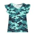 thumbnail image 3 of Piuwrlz Short T-Shirts Sleeve Kids Girls Round Neck Shirt Shirt Top Mint Green Size 14 Years, 3 of 8