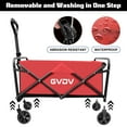 thumbnail image 6 of GVDV Collapsible Wagon Cart, Portable Utility Wagon for Camping, Beach, Picnic, Shopping, Sports, and Grocery Transport, Red, 6 of 8