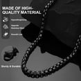 thumbnail image 7 of ChainsProMax 6mm Men Necklace Box Chain 14K Gold Plated Stainless Steel Chain Necklace for Men Fathers Day Jewelry Gift, 7 of 7