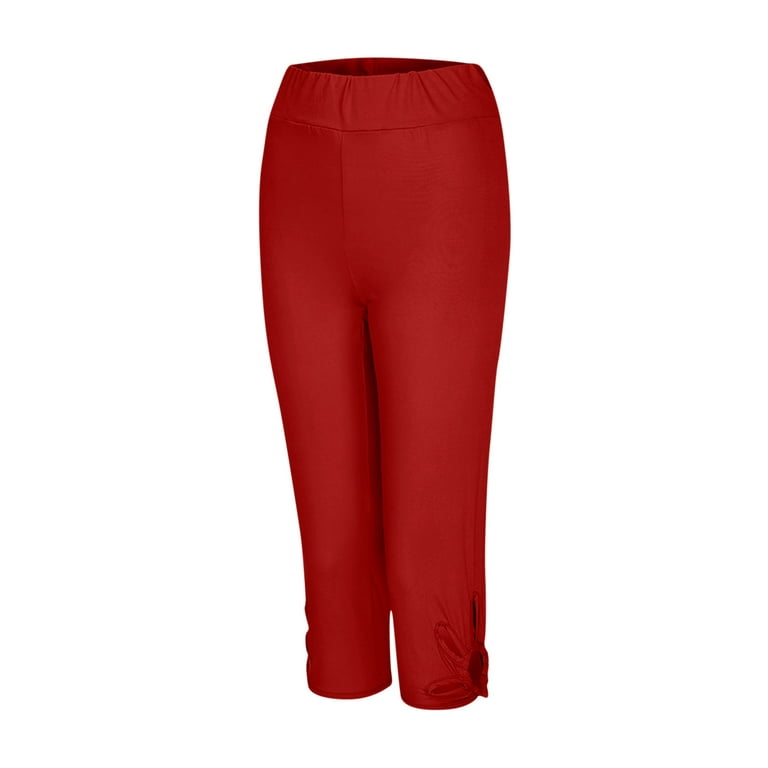 Plus Size Red Running Crops & Capris.