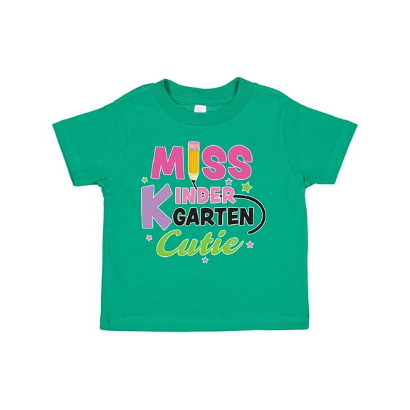 Inktastic Miss Kindergarten Cutie with Pencil and Stars Girls Toddler T-Shirt