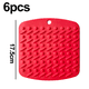 thumbnail image 2 of Paquete de 6 salvamanteles de silicona para ollas calientes, tapete de secado para platos calientes, ollas calientes y sartenes calientes, almohadillas antideslizantes resistentes al calor, 2 of 5