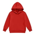 thumbnail image 2 of Girls Hoodies Kids Clothes Girls Hoodies & Sweatshirts Long Sleeve Pullover Solid Casual Outerwear Cozy Lined Hooded Sweater for Toddler to, 2 of 5