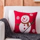 thumbnail image 2 of Funda de almohada navideña de algodón, lino, Snowflacke, muñeco de nieve, funda de almohada para decoración de festivales de Navidad, muñeco de nieve kenally HA000472-05B, 2 of 7