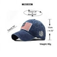 thumbnail image 3 of Midsumdr Sun Hat Baseball Cap for Men and Women Adult Classic American Flag Washed Old Letter American Sunshade Baseball Cap Golf Hat Summer Beach Hat, 3 of 7