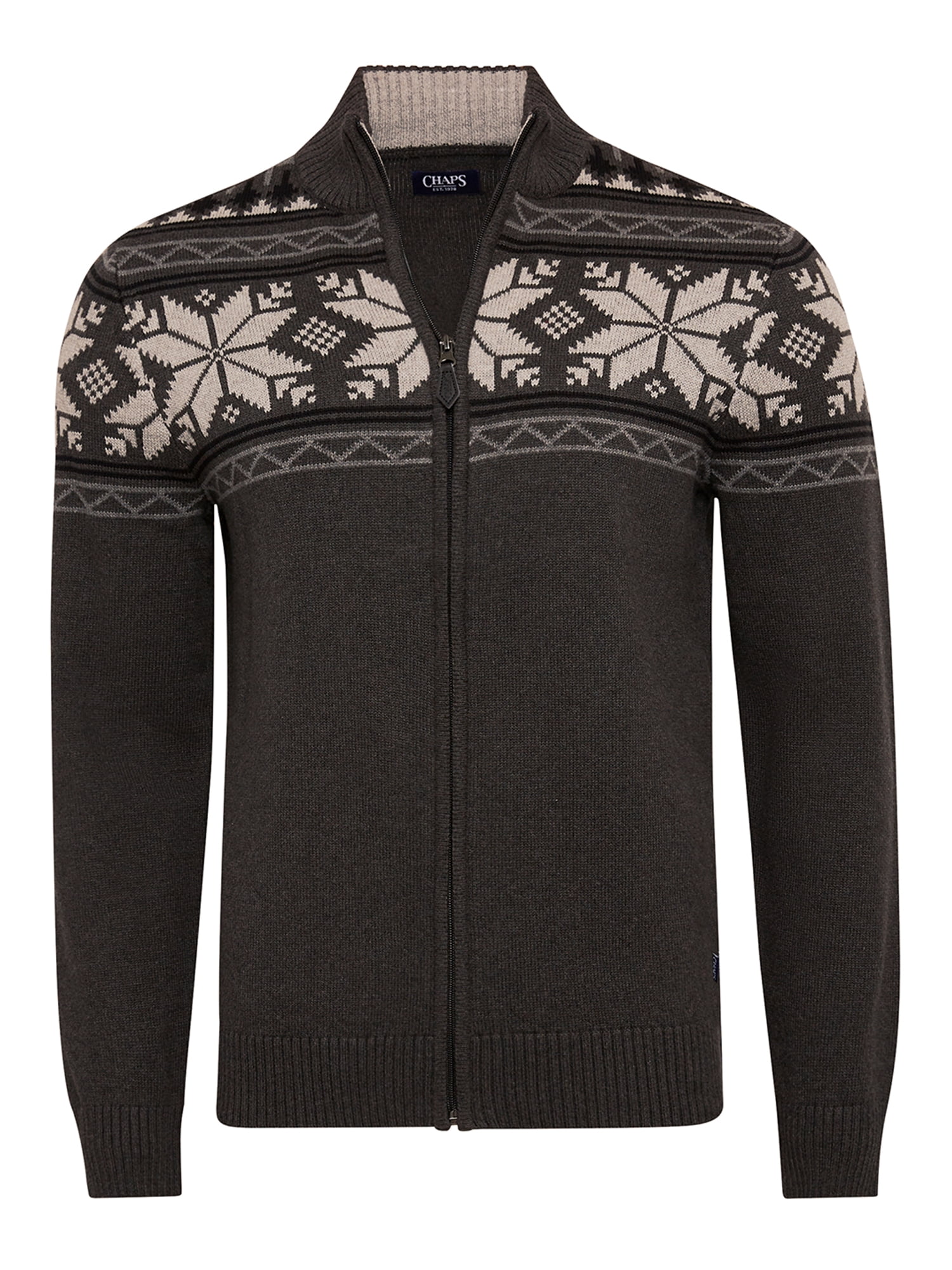 Chaps Men's & Big Men's Full Zip Holiday Sweater, Sizes S-2XL