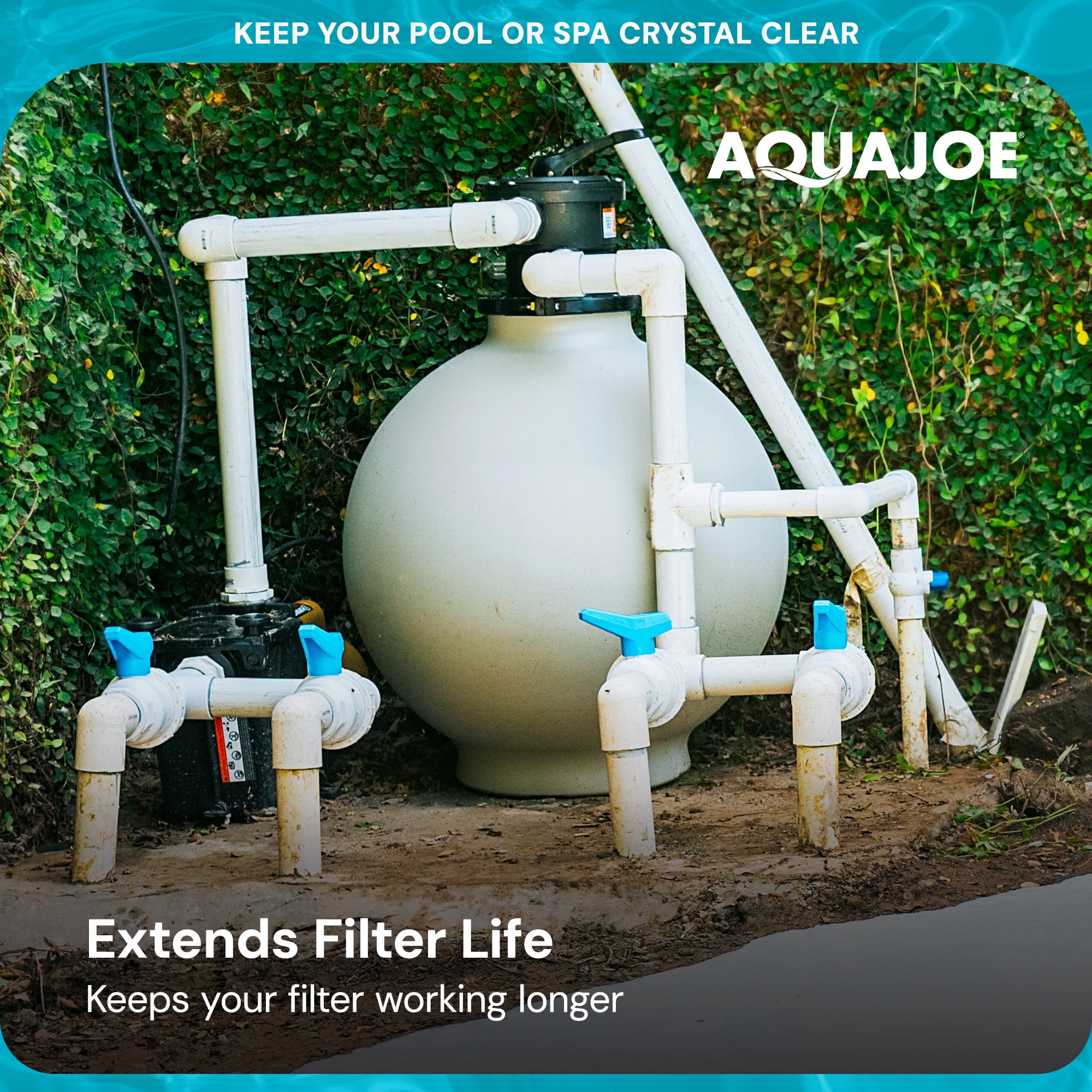 Aqua Joe Pool & Spa Filter Sand, Natural Silica Media for Sand Filter Systems, 50 lb Bag