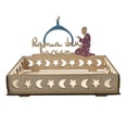 thumbnail image 2 of Bandeja de Ramadán, de Eid Mubarak, bandeja para servir vajilla, exhibición de alimentos, decoración de E BLESIY Bandeja de madera de Ramadán, 2 of 7