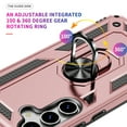 thumbnail image 4 of Decase Compatible with Samsung Galaxy S25+ 2025 Case+1-Pack Tempered Screen Protector, Military Grade Drop Protection Cover with 360° Rotating Kickstand, Heavy Duty Shockproof Phone Case,Rosegold, 4 of 7
