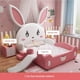 thumbnail image 1 of Pink Princess Bed For 3 To 16 Years Old Children Solid Wood Furniture Cute Rabbit Shape Bedroom Girl Kids Bed With Guardrail My Lux Decor Round, 1 of 16