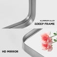 thumbnail image 3 of POSHIONS Bathroom Mirror Metal Framed Mirror Rectangle Wall Mounted Vanity Mirror,26"x 34" Sliver, 3 of 5