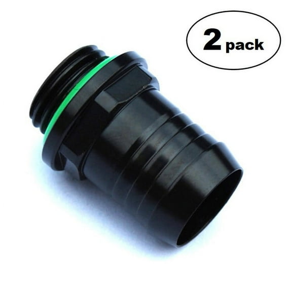 Bitspower G1/4" to 1/2" Barb Fitting for Soft Tubing, Matte Black, 2-pack
