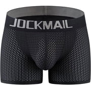 JOCKMAIL Mens Boxer Briefs Mesh Mens Underwear Boxer Back Mens Padded Underwear Boxer with Hip Pad