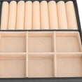 thumbnail image 4 of BIMZUC Black Double Layer Jewelry Box Organizer for Women Soft PU Leather Storage Case with Lock and Key for Necklaces Bracelets Earrings Rings Premium Keepsake Box Present 9.06 inches / 23 cm, 4 of 9
