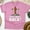 Azalea, variant on Guess Who’s Back T-Shirt | Christian Cross Graphic Faith Tee, White, Size L