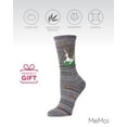 thumbnail image 6 of MeMoi Unicorn Bamboo Blend Crew Socks - Womens - Female, 9-11, Medium Gray Heather, 6 of 7
