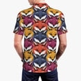 thumbnail image 5 of Rocae Fox Face for Men's Short Sleeve Polo Shirt, Quick Drying Performance Moisture Wicking Sports Men's Golf Shirt Small, 5 of 9