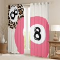 thumbnail image 2 of jejeloiu Cheetah Leopard Pattern Blackout Curtains Set of 2 (52x84 Each),Billiard Games Gamer Window Curtains For Girls Teens, 2 of 6
