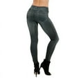 thumbnail image 5 of Leggings de compras europeos y americanos Leggings estampados de mezclilla de imitación de ajuste ajustado elástico Leggings recortados para mujer, 5 of 5