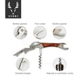 thumbnail image 3 of Viski Admiral Wood Handle Corkscrew Wine Opener for Birthday, Wedding Party, 3 of 7
