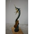 thumbnail image 5 of Nifao Marlin Fish and Turtle Swimming in the Ocean Bronze Statue Size – Garden Outdoor Decor Sculpture, 20"L x 18"W x 53"H, 5 of 12
