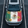 thumbnail image 3 of Pzuqiu Washable Car Hood Cover, Sunflower Sunflower Mexico Flag Stretch Fabric Car Hood Cover Protector, All Weather Protection Car Hood Decoration, 3 of 9