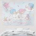 thumbnail image 1 of Decoración de pared Kawaii Sanrios Kitty Kuromi My Melody Cinnamoroll dibujos animados lindo fondo de habitación póster de tela pared regalo para niña, 1 of 3