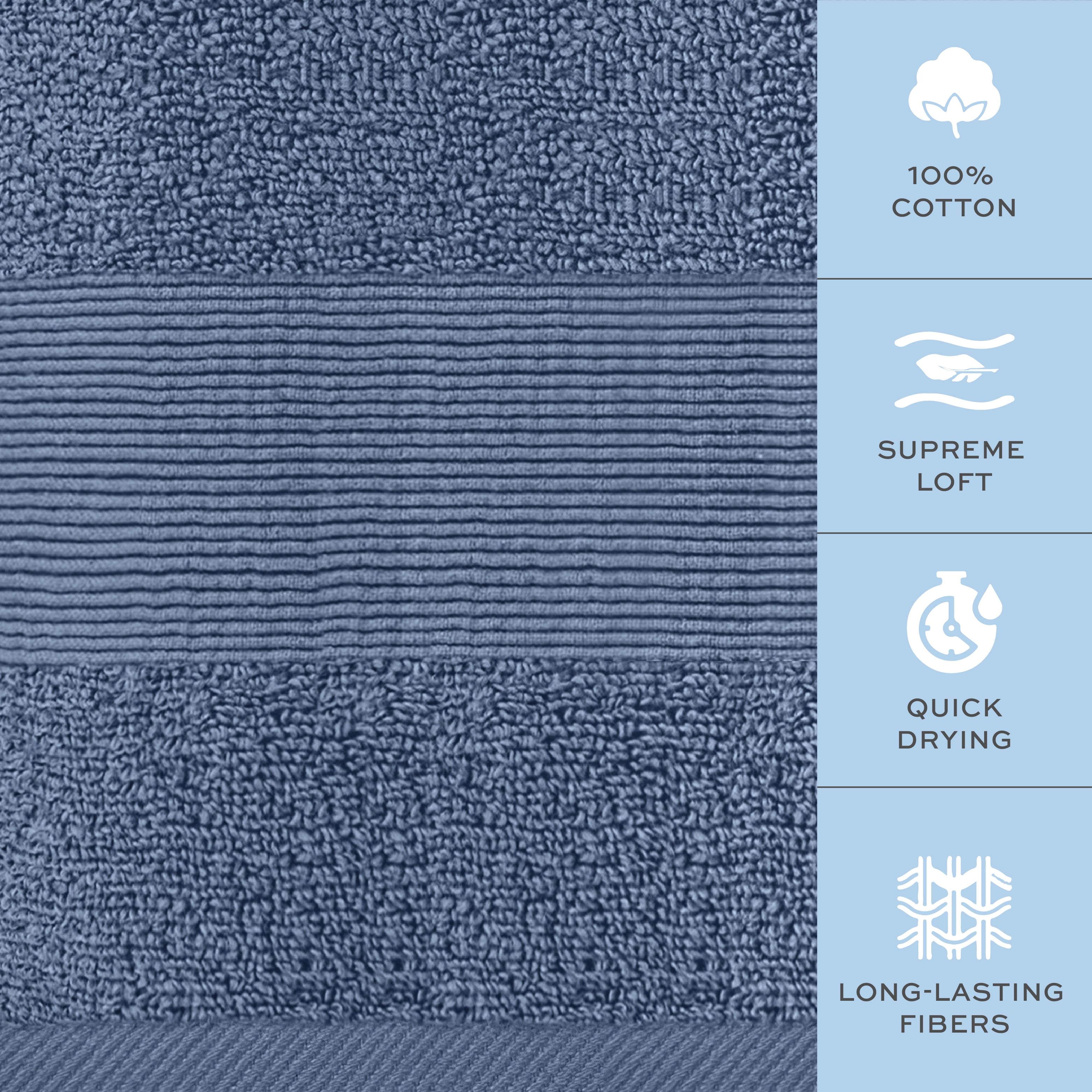 Resort Collection Soft Bath Sheet Towels | 35x70 Oversize Large Luxury Hotel Plush & Absorbent Cotton Bath Sheet [2 Pack, Blue]