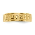 thumbnail image 4 of 14K Yellow Gold Ring Band Toe Greek Key, Size 6, 4 of 5