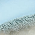 thumbnail image 6 of PiccoCasa Shaggy Faux Fur Throw Pillow Cover Soft Plush Cushion Cover, 18"x18" Blue, 6 of 7