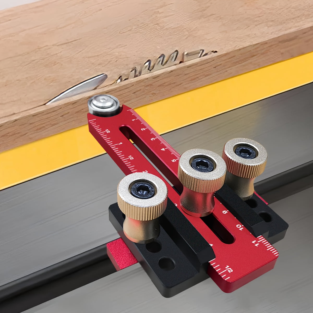 Precision Thin Rip Jig for Table Saws - Durable Aluminum Alloy Stock Guide with Adjustable Fence & 3/8" & 3/4" Slot Fit
