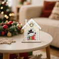 thumbnail image 4 of Christmas Table Decorations Wooden House Desktop Party Festive, 4 of 6