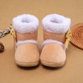 thumbnail image 4 of URMAGIC 0-18M Newborn Baby Girls Boots Winter Infant Soft Sole Anti-Slip Shoes Toddler Solid Bowknot Snow Warm Boots, 4 of 8
