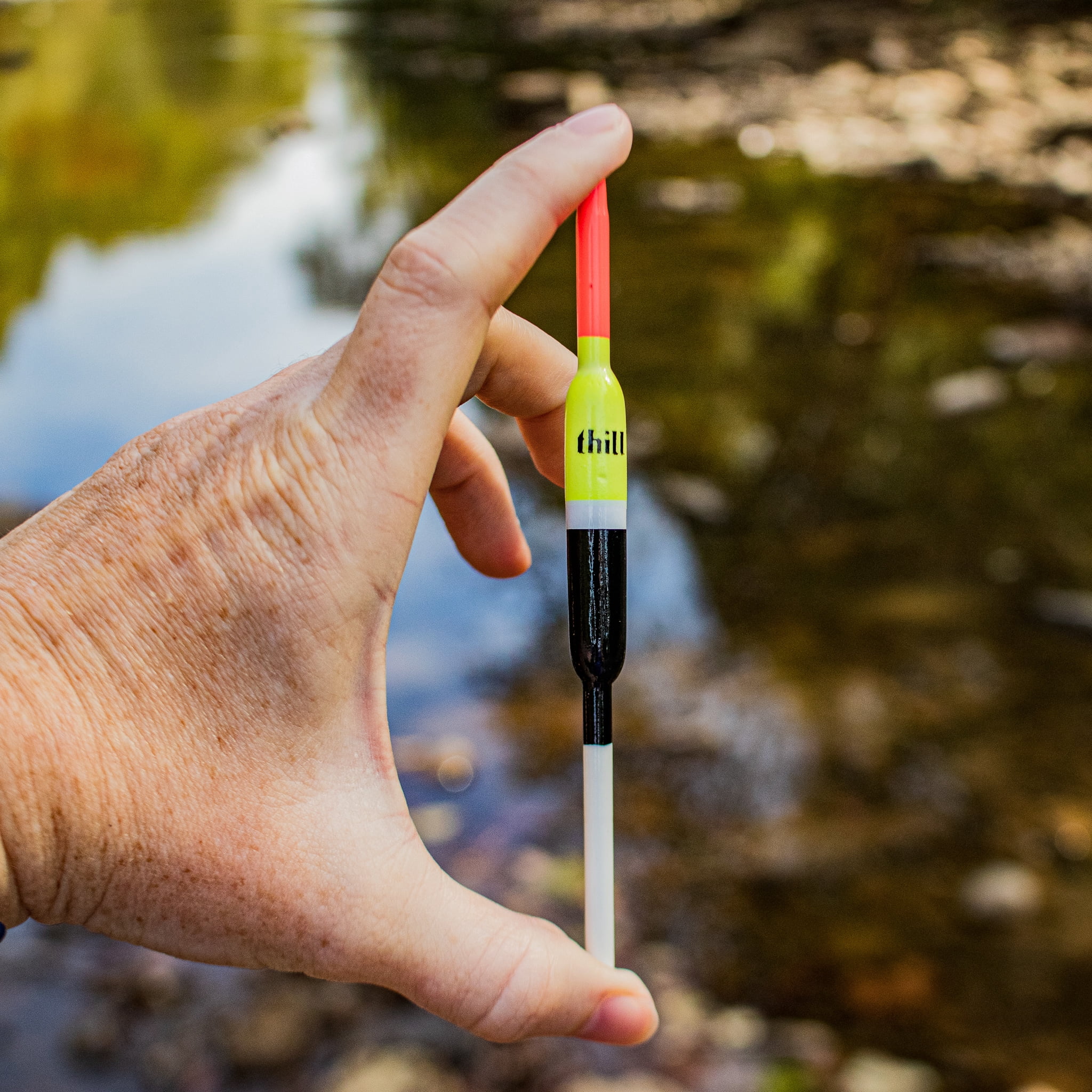 Thill Night N Day Glow Float Fishing Spring Float Yellow Black 3/8 in. Pencil