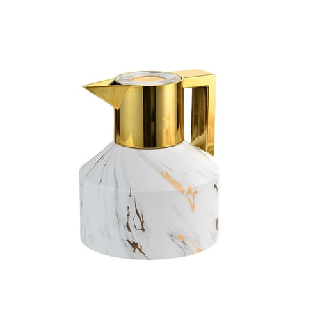 

Insulation Pot Stainless 1.2L Vacuum Flask Tea Coffee Capacity Water Bottle Kitchen Household Desktop Office Decoration White 1.2L