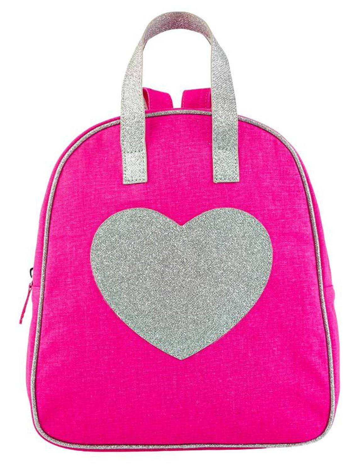 pink silver mini backpack
