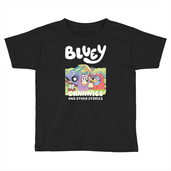 Grannies And Other Strories Toddler T Shirt Trending Bluey Tee, Bluey Birthday Girl, Bingo Shirt TODDLER SHORT SLEEVE TEE BELLA CANVAS 3001T