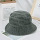 thumbnail image 5 of Qarigey Nuevo sombrero de pescador plegable, sombreros de cubo de mezclilla lavados, gorras de moda Unisex, gorra de cubo de Panamá para hombres y Sombreros Verde oscuro Qarigey AP000859-02, 5 of 6