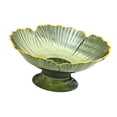 thumbnail image 4 of Cuenco decorativo Macarena para servir frutas con Agujeros de Drenaje pedestal extraíble Verde, 4 of 7
