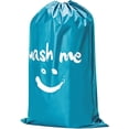 thumbnail image 4 of HOMEST Paquete de 2 bolsas de lavandería XL Wash Me de viaje, organizador de ropa sucia, lo suficientemente grande como para contener 4 cargas de ropa, fácil de colocar en un cesto o cesta para la col, 4 of 5