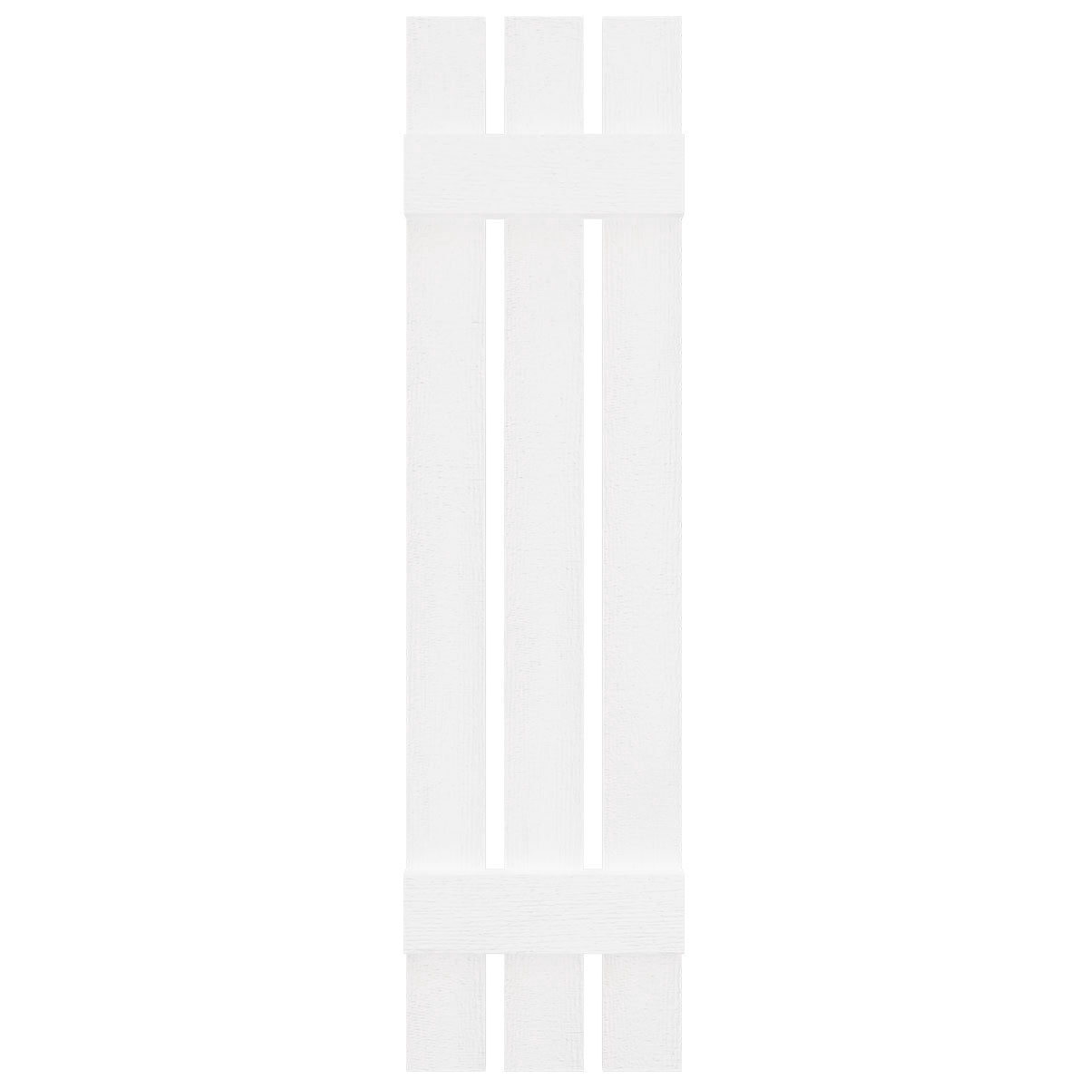 12"W x 35"H Mid-America Vinyl, Standard Size Three Board Spaced Shutters, w/Installation Shutter-Lok's & Matching Screws, 117 - Bright White