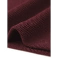 thumbnail image 5 of INSPIRE CHIC Women's Knit Dress 3/4 Sleeve Loose Turtleneck Pullover Sweater Fall Winter Mini Dress with Pockets XL Wine Red, 5 of 6