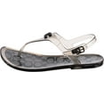 thumbnail image 6 of Coach Women's Natalee Jelly Sandals, T-Strap, Transparent Rubber, Black, 8 B - Medium, 6 of 7