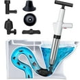 thumbnail image 3 of Hinzonek High Pressure Air Toilet Plunger Drain Blaster Kit, Unclogged, Stainless Steel Toilet Clog Remover - Unclog Toilets Kitchen Sinks Shower Drains Bathroom, Bathtub and Clogged Pipes with Ease, 3 of 8