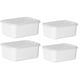 thumbnail image 1 of Contenedores de almacenamiento Billuyoard 4 piezas Blanco, 1 of 6