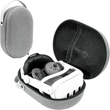 Tianle Carrying Case Compatible with Meta Quest 3 VR Headset & Gaming Controller, Shockproof Storage Case Bag Compatible with Oculus Quest 3 Elite Strap & Battery & Other Accessories -Gray
