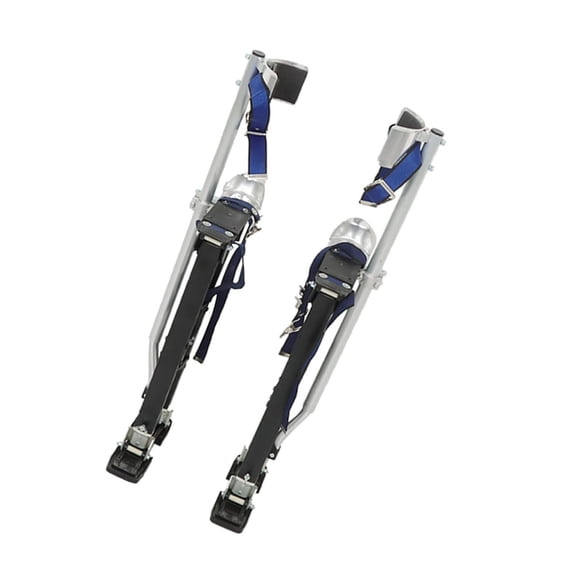 24in-40in Aluminum Alloy Stilts Adjustable Heights Stilts Black for Painting or Cleaning