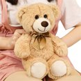 thumbnail image 3 of 13.8 inch Teddy Bear Stuffed Animal with Satin Bow Tie for Girlfriend and Kids Birthday Valentine's Day, 3 of 7