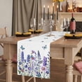 thumbnail image 2 of Table Runners 72 Inches Long Dress Scarves, Purple Floral Farmhouse Kitchen Table Runner, Coffee Tablerunners, Spring Lavender Daisy Butterflies Botanical 16x72 Inch, 2 of 9