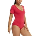thumbnail image 5 of Baywell Women's Scoop Neck Clothing Short Sleeve Long Sleeve Tops T Shirt Bodysuit for Going Out S-2XL, 5 of 6